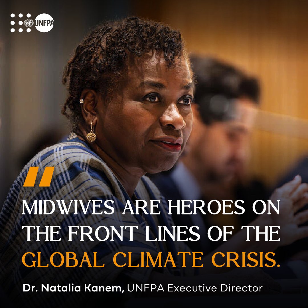 #DayOfTheMidwife is a reminder to recognize midwives as heroes 🧡 Speak out with @Atayeshe and see why the need for midwives is more urgent than ever: unf.pa/sfu #ClimateAction