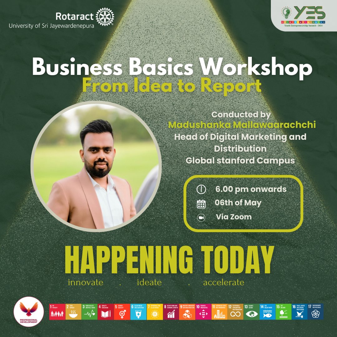 It's happening today!

⏰: 6.00 pm onwards 
📍: via zoom 

Register now to gain this opportunity. 
cutt.ly/GeqGR7jh

Zoom Link : 
learn.zoom.us/j/67981450027?…

#YES24
#RACUSJ
#Rotaract
#Rotaract3220
#CreateHopeintheWorld
#YouthForAll