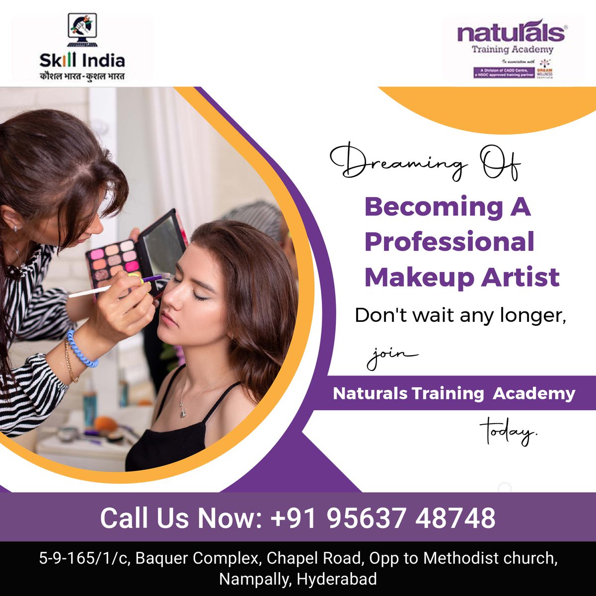 Turn your dream of becoming a professional makeup artist into reality with Naturals Training Academy. Our comprehensive courses are designed to equip you with the skills and knowledge needed to excel in the beauty industry. Contact Us: 95637 48748 #nta #nampally #hyderabad