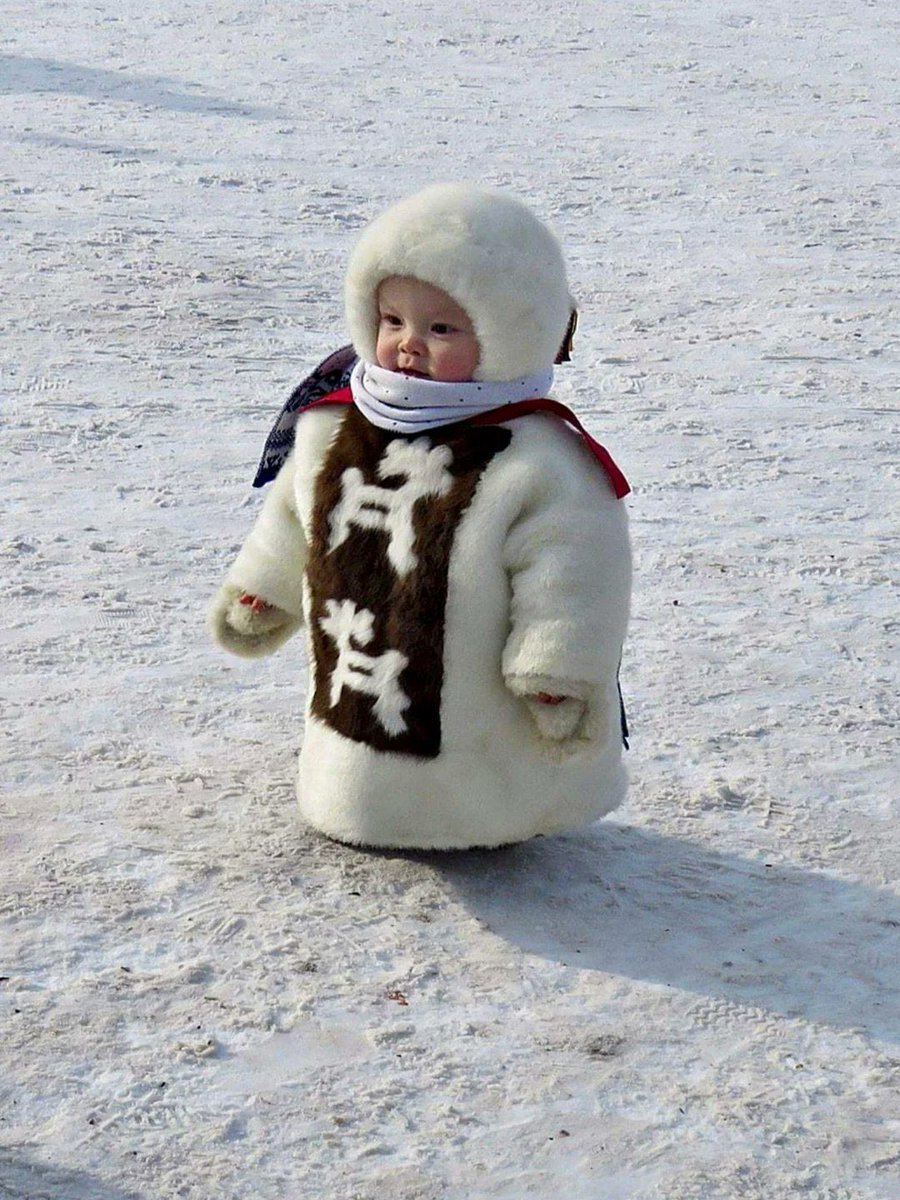 Sakha (Yakut) Child in Traditional Winter Attire, Siberia ❄️❄️