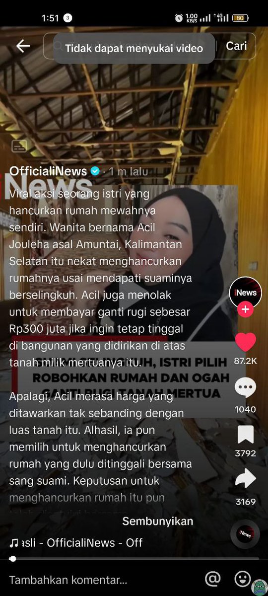 💚 guys udah lihat berita ini belum? mbaknya keren rumahnya langsung dirobohin😭