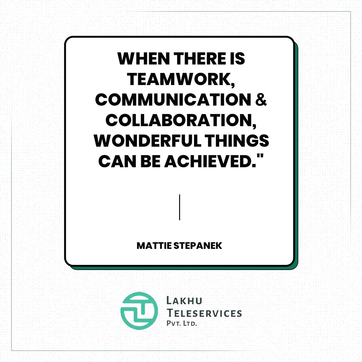 Lakhutelecom's tweet image. "Teamwork + communication = magic ✨

#LakhuTeleService #InboundCall #Outboundcall #callcenter #contactcenter #customerservice #customerexperience #Bpo #Bposervices
#bulksms #MondayMotivation