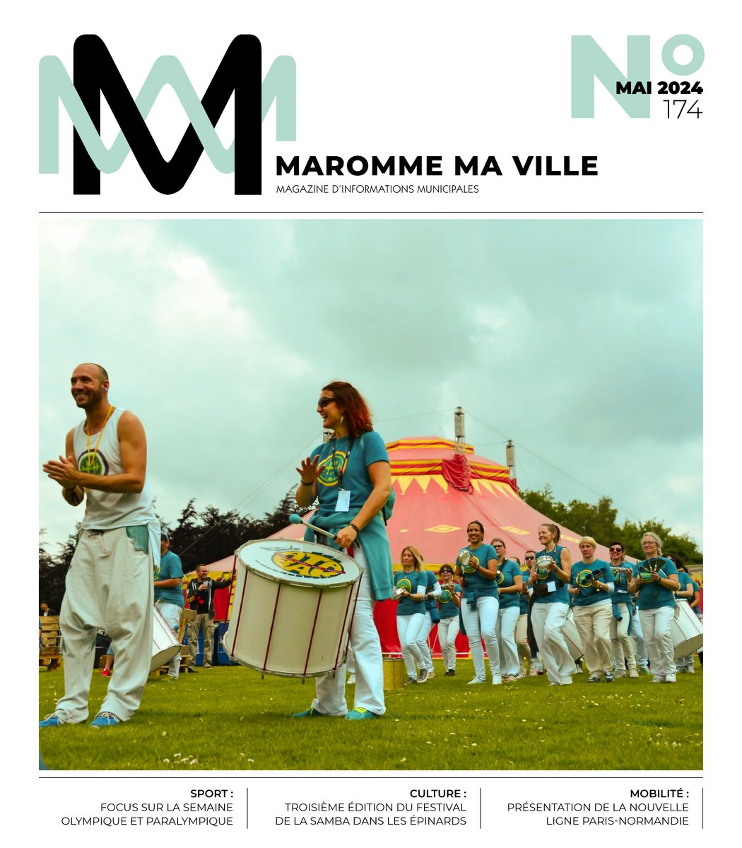 Découvrez le magazine municipal du mois de mai ! Au programme : présentation de la 3e édition du festival 'D'la Samba dans les Épinards' et focus sur la nouvelle ligne Paris-Normandie. Toutes ces informations et plus encore sur : marommeactu.fr/?p=22499