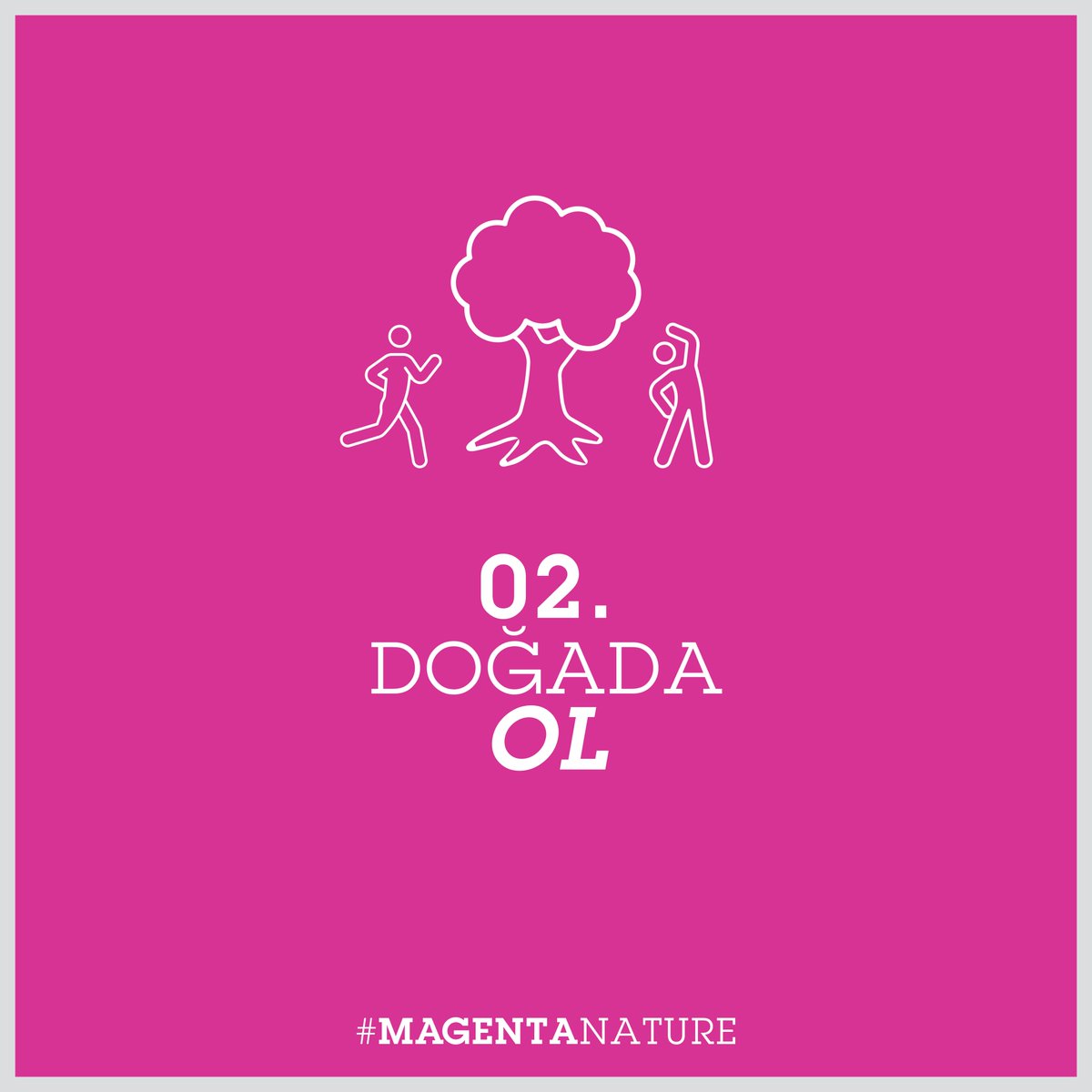 Açık havanın büyüleyici dünyasına adım atın. İster görkemli bir orman, ister sakin bir park, ister bahçenizin sessiz bir köşesi olsun, doğanın canlı dokusuyla çevrelenmenize izin verin. 🌳☀ #GlobalWellnessDay #GlobalWellnessDayTurkey #MagentaNature #GWD2024