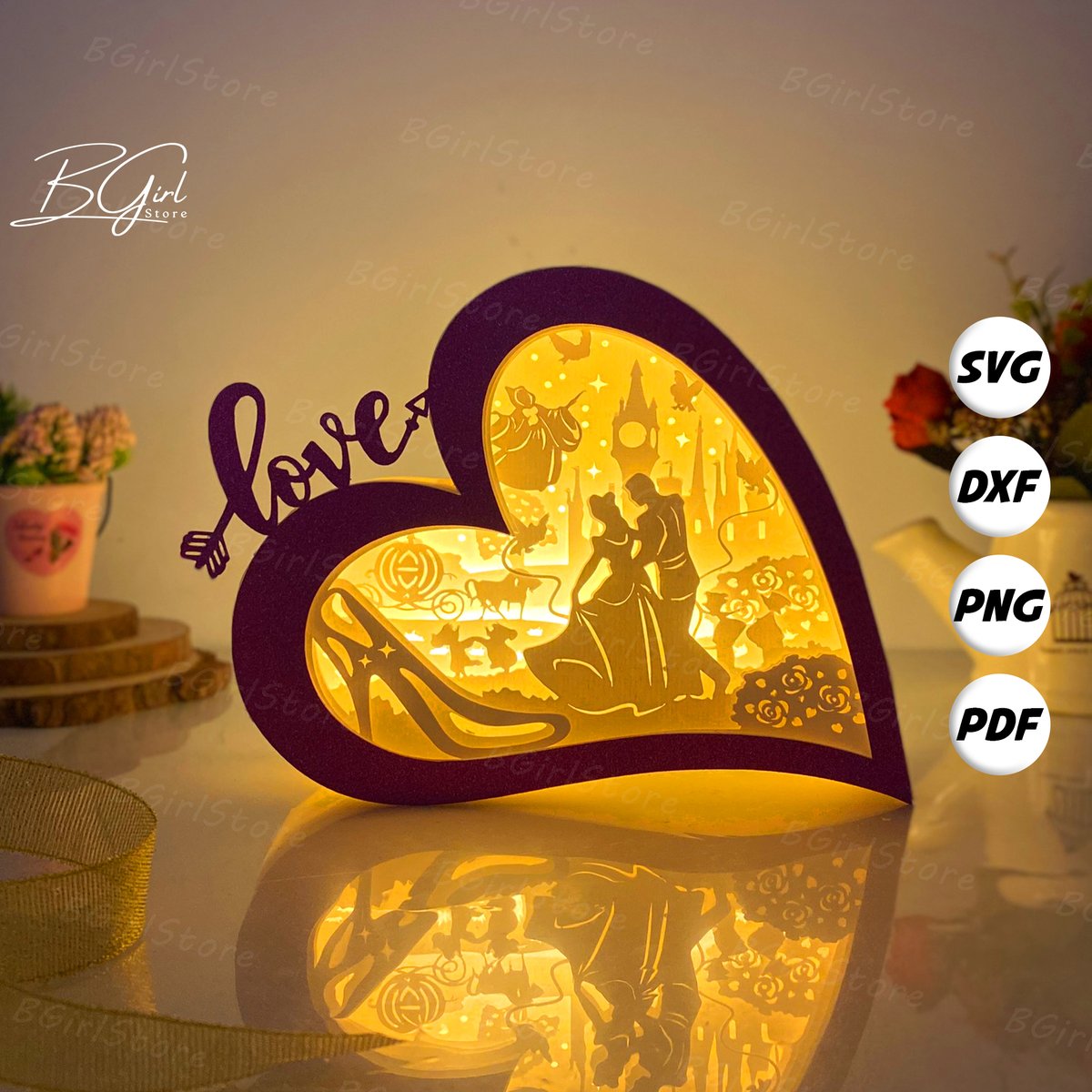 Excited to share the latest addition to my #etsy shop: Cinderella paper cut love box template, 3D lantern paper cut lightbox svg DIY, cutting Cricut, Shadow Box Paper Cut etsy.me/4aaa6W9 #valentinesday #kidscrafts #papercutlightbox #lightboxtemplates #lightboxpatternsvg