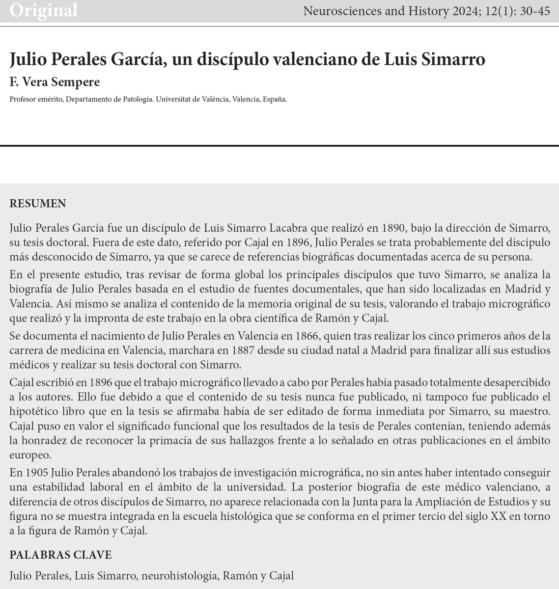 Julio Perales García, un discípulo valenciano de Luis Simarro

Neurosciences and History 2024;12(1):30-45 nah.sen.es/vmfiles/vol12/…

Ámbito de la revista y envío de trabajos:
nah.sen.es/es/informacion…
nah.sen.es/es/autores/ins…