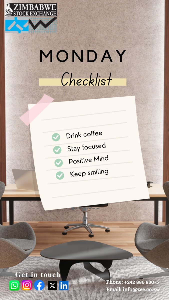 What is your Monday checklist? Have a great week ahead