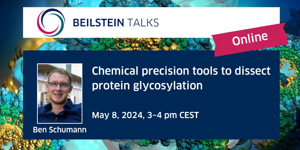 Coming up on Wednesday 🕒 3–4 pm CEST: Online #BeilsteinTalk 'Chemical precision tools to dissect protein #glycosylation' with @DrGlycoBen @TheCrick @Impchemistry. Registration is 🆓of charge: 🔗beilstein-institut.de/en/talks/bioch… #glycotime #chembio #BeilsteinTalks