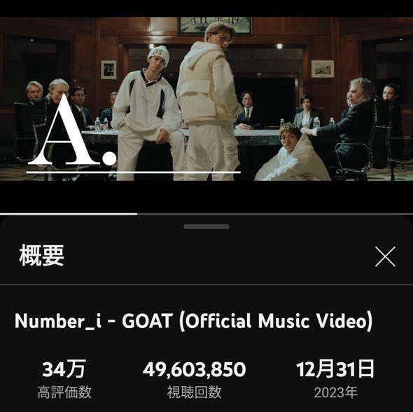 72love4's tweet image. #紫耀くん 凄い景色見せてもらってます🤭沢山の幸せをありがとう👍 #GOTO 5千万回おめでとう㊗️

#GOAT_50Mviews 
#Number_i