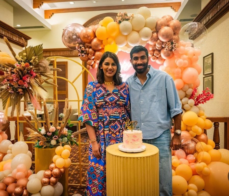 Jasprit Bumrah offers a sneak peek into the birthday festivities of his wife, Sanjana Ganesan 😍