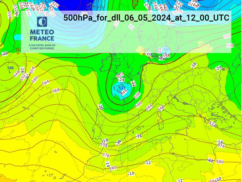El moviment d'un petit embossament d'aire fred a través de França deixarà ruixats 🌧️ de tarda avui i més intensos demà, amb una cota de neu ❄️ que tornarà a baixar fins als 1.800 metres ⛰️ al final de l'episodi.