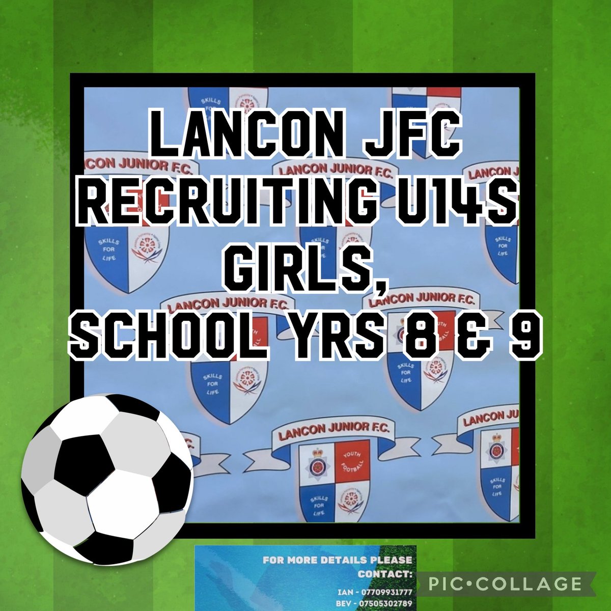Girls u14s Recruitment!

Friendly team looking for year 8 and 9 girls.

Can offer lots of game time and player development!!

If interested see contacts below.
⚽️⚽️⚽️
@JfcLancon
@charleyy_96 
@PdplGirls
@Teamgrassroots_ 
#lanconforlife