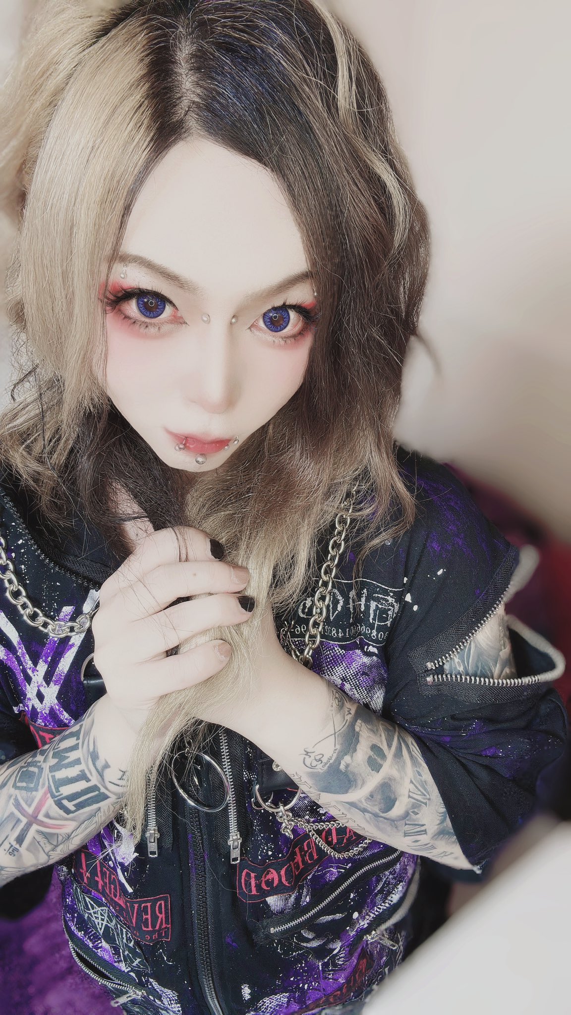 セクポ V系　ロック roenciva キリュウ　ドレープ　柄 セクポ V系ロック roenciva キリュウドレープ柄