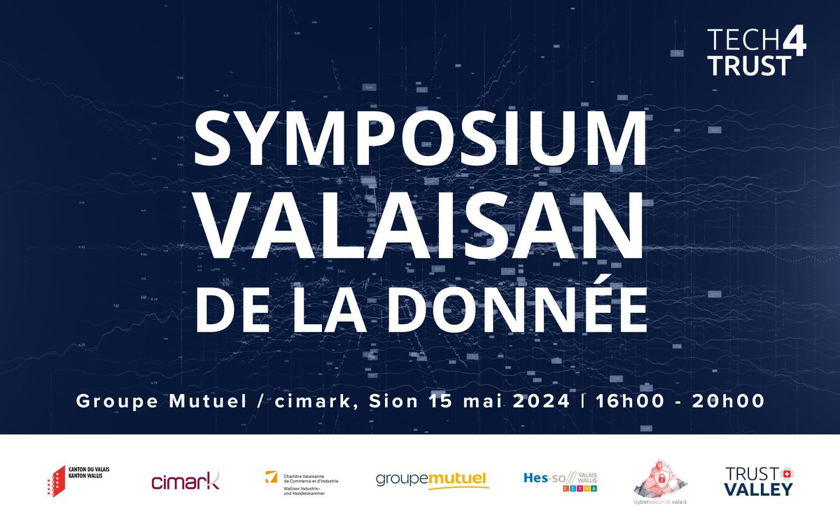 🚀🇨🇭 Join us for the 'Symposium Valaisan de la donnée' jointly organized by Trust Valley and Groupe Mutuel on May 15th in Sion. Learn more and book your seat NOW: lnkd.in/dZeK6jTD #TrustValleyCH #digitalTrust #cybersecurity cc @lennig @Groupe_Mutuel