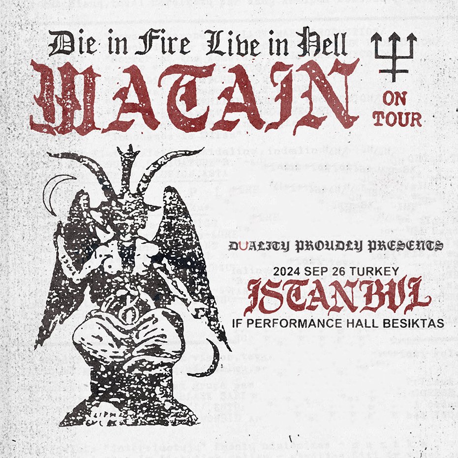 🔥 Full Watain Experience 🔥 26 Eylül akşamı IF Beşiktaş'ta görsel ve işitsel black metal şölenindeki yerinizi alın. Biletler @HammerMuzik, Passo ve Biletix'te. passo.com.tr/tr/etkinlik/wa…