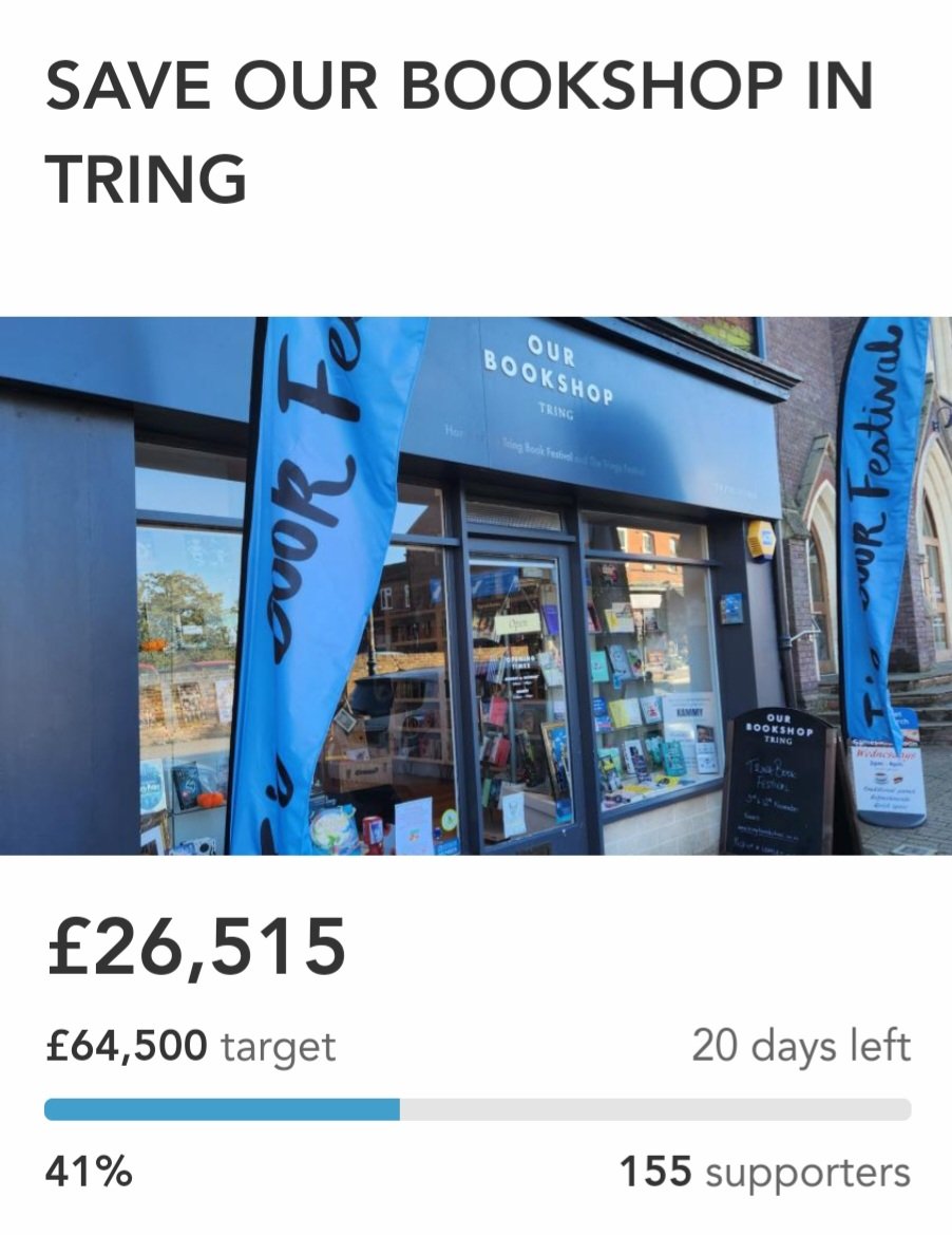 #crowdfundingupdate Day 8. Following a big push yesterday, we've now hit 41% of the target. Thank you for all the support. Details here... crowdfunder.co.uk/p/save-our-boo…