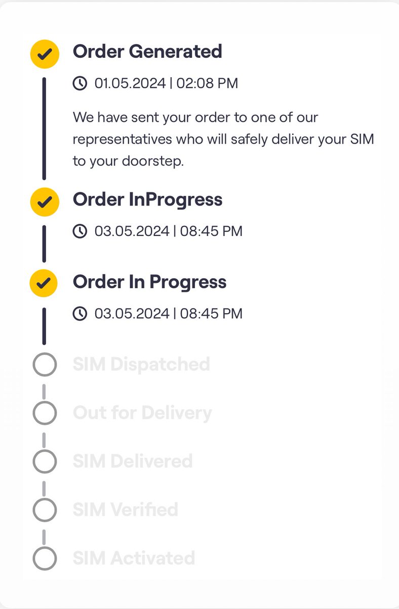 @ViCustomerCare I haven’t even activated the SIM and already tired of your lousy and slow service. It has been 5 days since I have placed a new connection order. Yet no sign of sim delivery! #BadService #slow #Vi