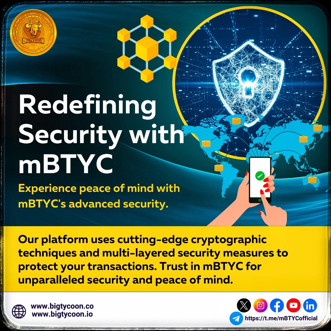 Redefining security with mBTYC
 🔐🔐🔐!!
#crypto #blockchain #bitcoin #bbtvi #MiamiGP #TomBradyRoast #roastoftombrady #digitalart #BBLDRIZZY #DonBelle #Maythe4thBeWithYou #Helldivers2