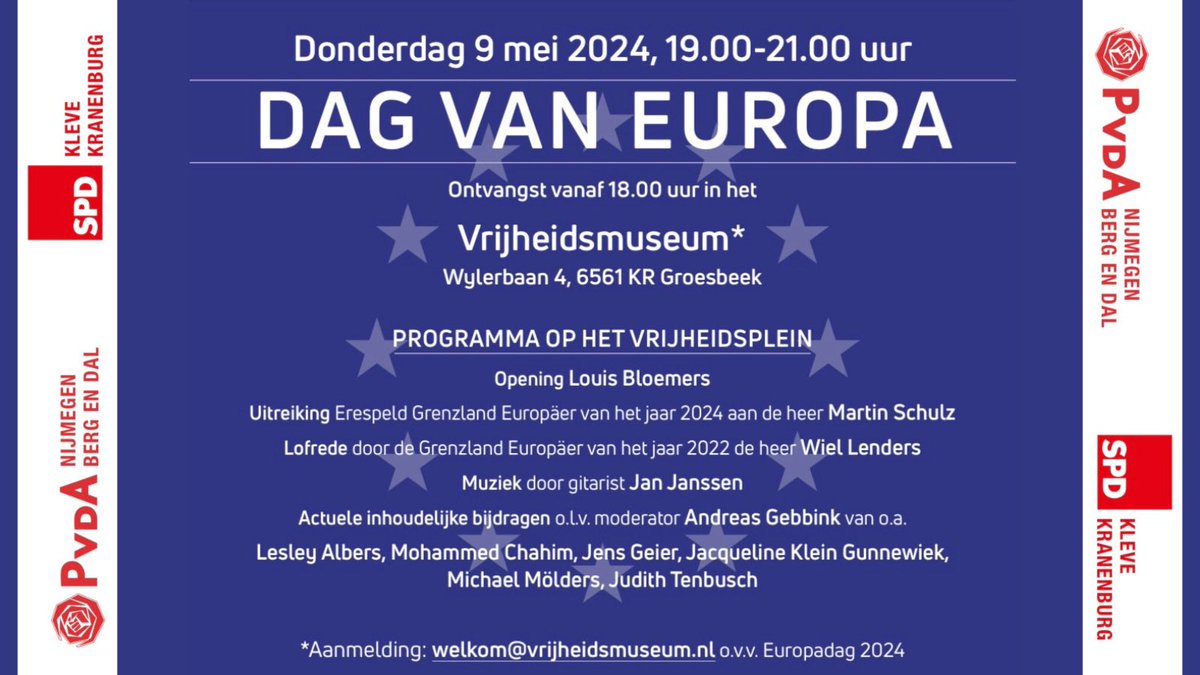 Kom samen voor een een sociaal Europa en vier #Vrijheid in #Groesbeek In het #vrijheidsmuseum en het #vrijheidsplein.