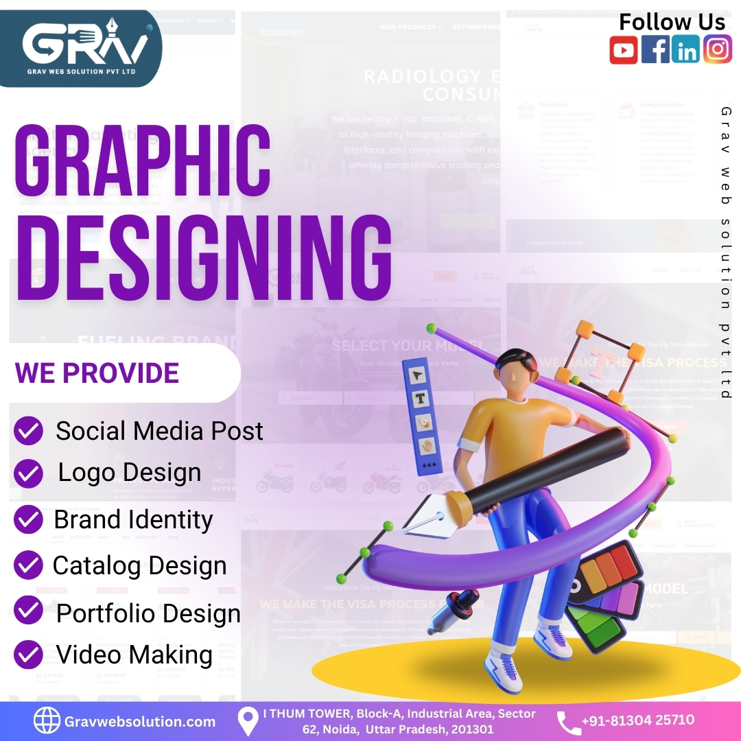 A graphic designing professional Logo design, catalog design, portfolio design & video making providers agency in India that offers creative branding solutions for your business or company. 

#gravwebsolutionspvtltd #graphics #graphicdesign #graphicdesigner #graphicdesigning