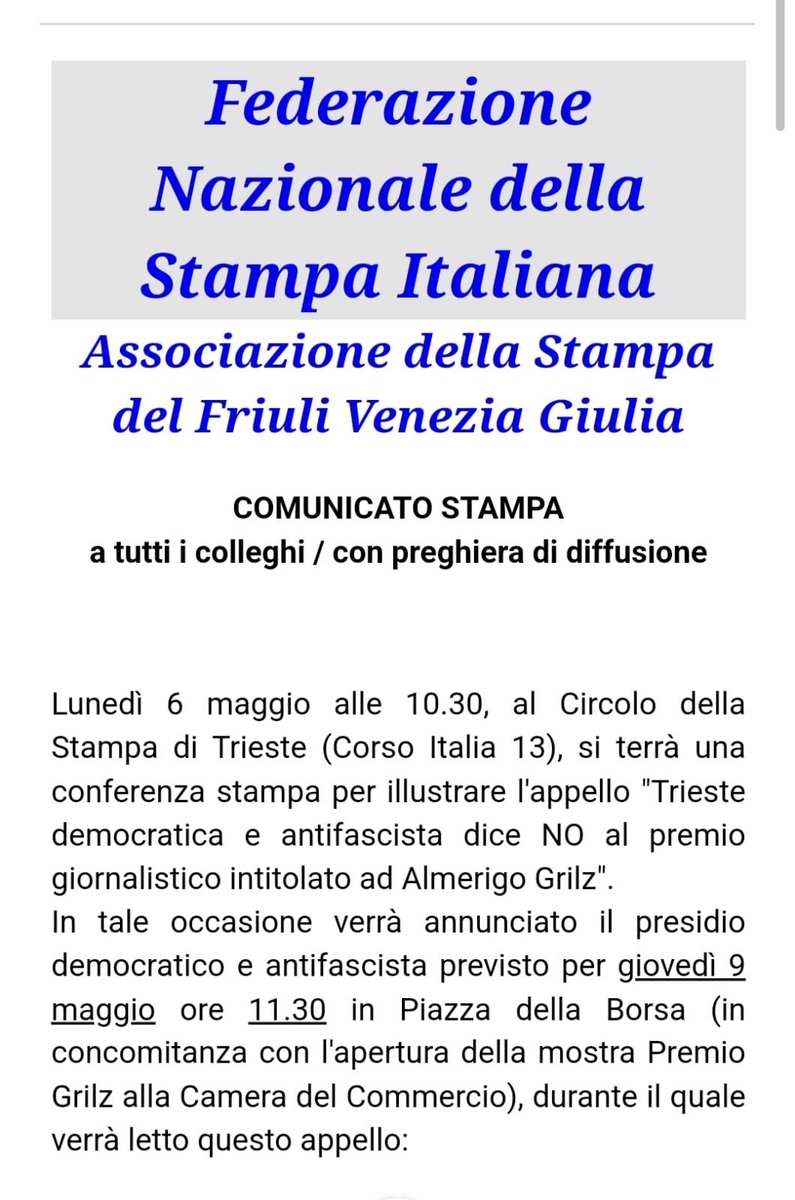 gianmicalessin's tweet photo. La vergogna dell’Associazione della Stampa del Friuli Venezia Giulia pronta a denigrare la memoria del collega #AlmerigoGrilz -primo giornalista caduto sul campo nel dopoguerra - pur di compiacere una combriccola di anacronistici seguaci dell’antifascismo militante. https://t.co/hMH2u0GI4o
