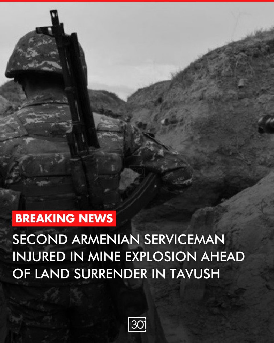 BREAKING: An Armenian serviceman conducting mine clearance in Kirants was injured in a mine explosion. Armenia's Ministry of Defense Press Secretary, Aram Torosyan, confirmed the news and stated that the serviceman's life is not in danger. This is the second serviceman injured…