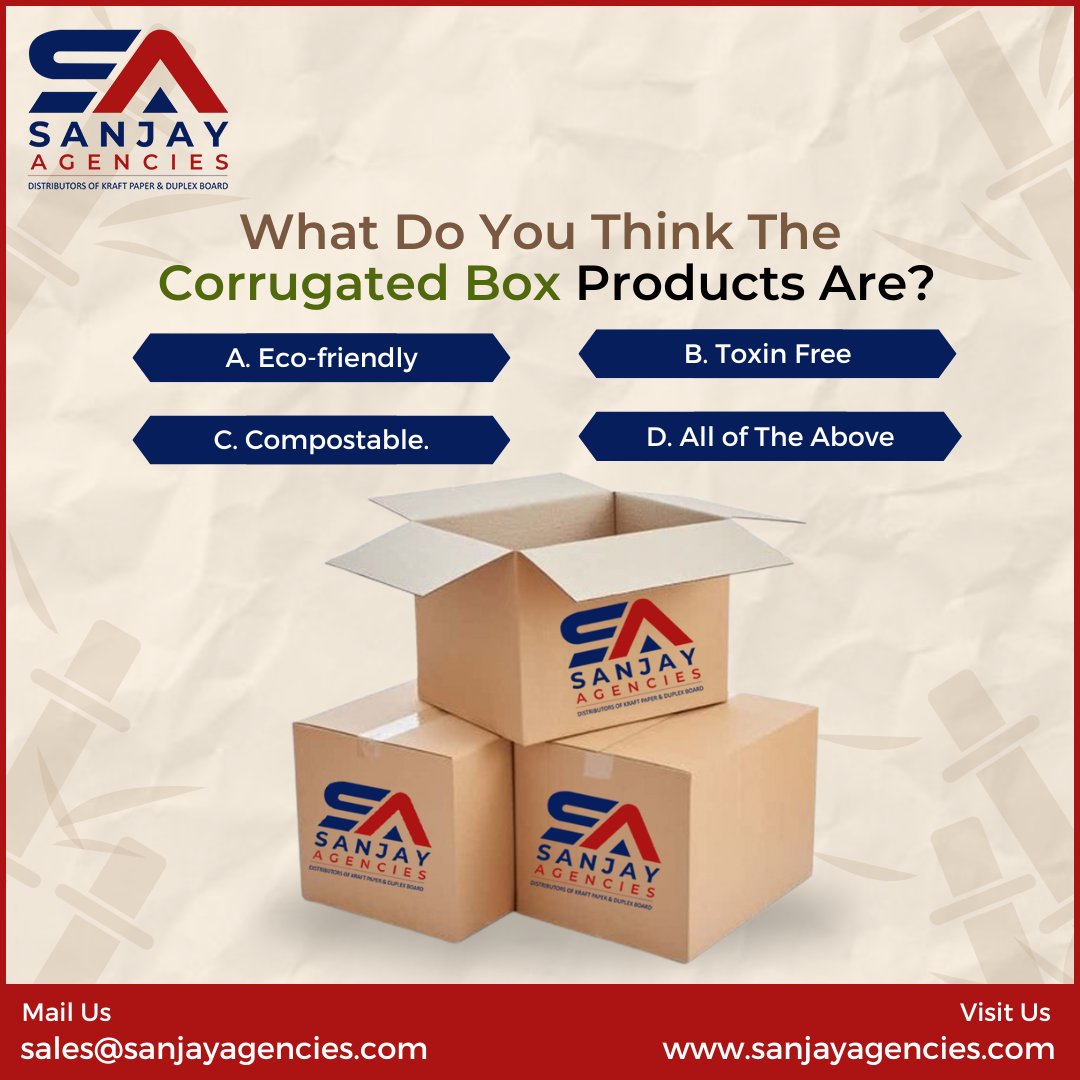 🎉 Test your knowledge! 🧠 Can you guess what the mysterious corogated boxes really are? 📦 Dive into our quiz and unravel the secrets behind these essential items! 🕵️‍♂️💡 #QuizTime #BrainTeaser #UnravelTheMystery #NewConcept #SanjayAgencies