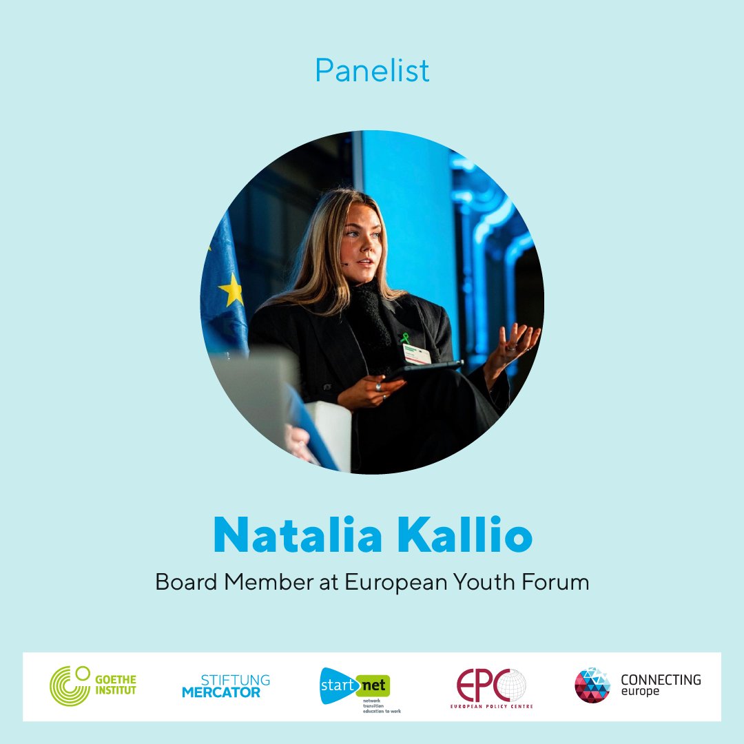CnctingEurope's tweet photo. MEET OUR PANEL I Bridging the Gap: Empowering Young People’s #TransitionToWork and Civic Participation w/@_StartNet
📅Tomorrow, 14:00-16:00
Register here 🔽
https://t.co/AnpnpTuE1S https://t.co/Kfk4AheAyG
