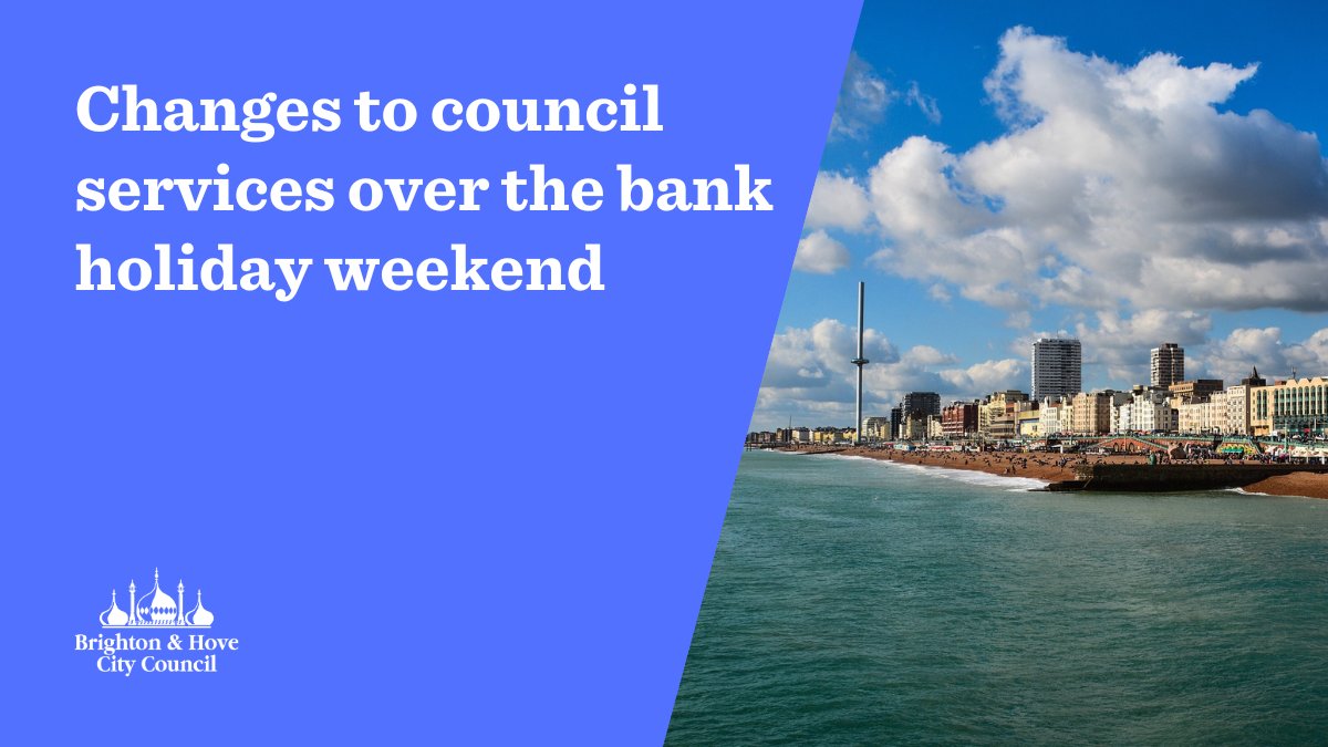 Whether you're enjoying @brightfest, having a laugh at @brightonfringe or relaxing at home, we hope everyone in the city is having a great weekend! Visit our website for more information about changes to council services over the bank holiday Monday 👉 ow.ly/RVen50Rvych