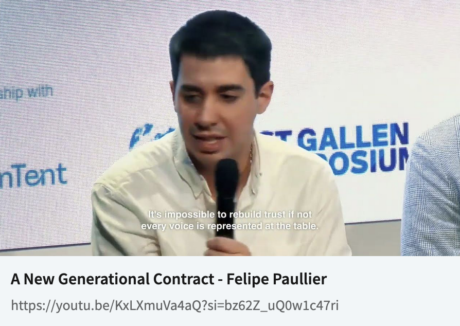 THROWBACK | Young people must have a seat at the table if trust is to be rebuilt. @FelipePaullier, head of @UNYouthAffairs @SDGTent co-hosted by The Club of Rome, @SG__Symposium and InTent.