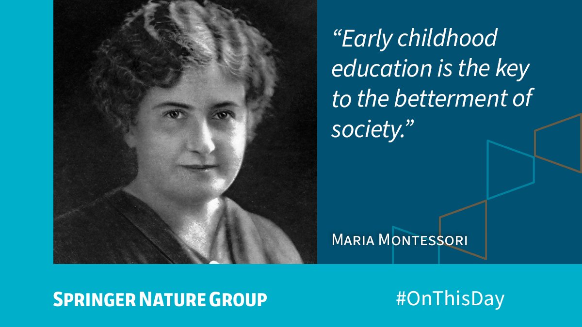 Maria Montessori, who died #OTD in 1952, was an educator and originator of the educational system that bears her name. The Montessori system is based on belief in the creative potential of children, their drive to learn, and the right of each child to be treated as an individual.