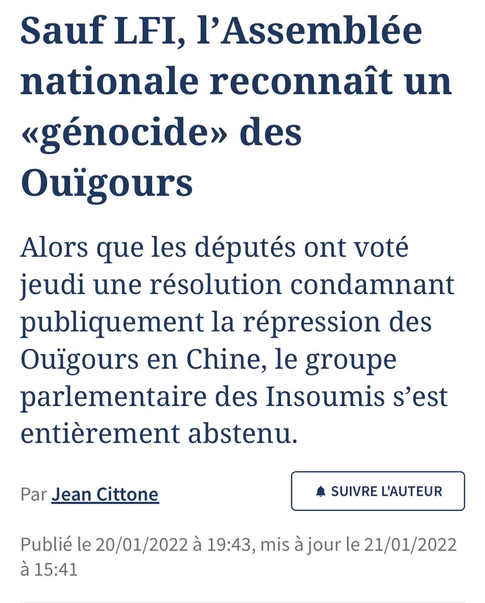 ➡️Ne jamais oublier, archive pour @RimaHas ! Les ouïgours ne sont pas le problème de LFI, ni même du gourou #Mélenchon. 

Archive terrible, que LFI ne supporte pas, ne surtout pas relayer.😌