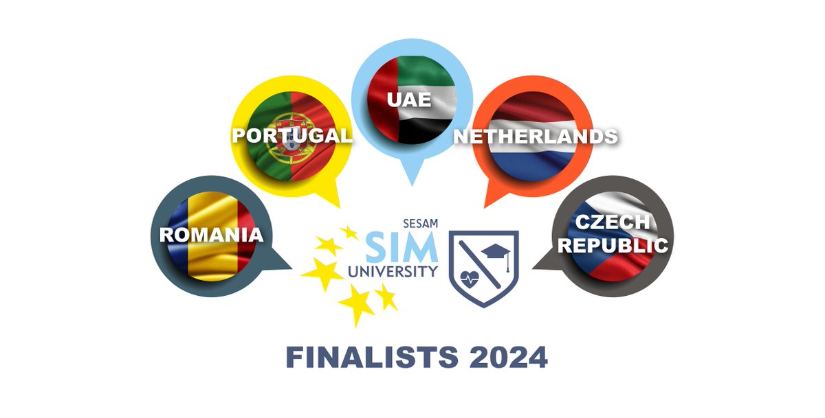 Congratulations to the finalists of this year's Sim Uni competition! Following the virtual heats, five teams have been selected to attend the final stages at #SESAM2024 in Prague. With a huge thank you for the continued support of @LaerdalMedical #SimUni #Students #MedEd