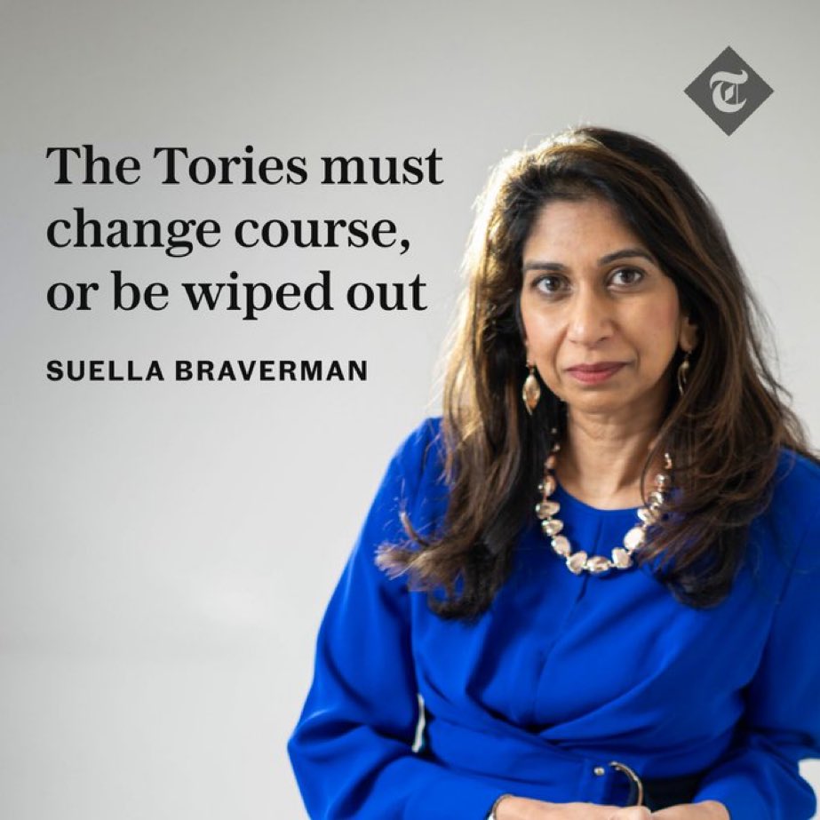 Braverman is right, the Tories need to ruthlessly remove the hard right ideologues (like herself) that have taken over the party, much as Labour kicked out Militant, and become a centre-right opposition again. Because it’s in nobody's interest for Labour to govern unopposed.
