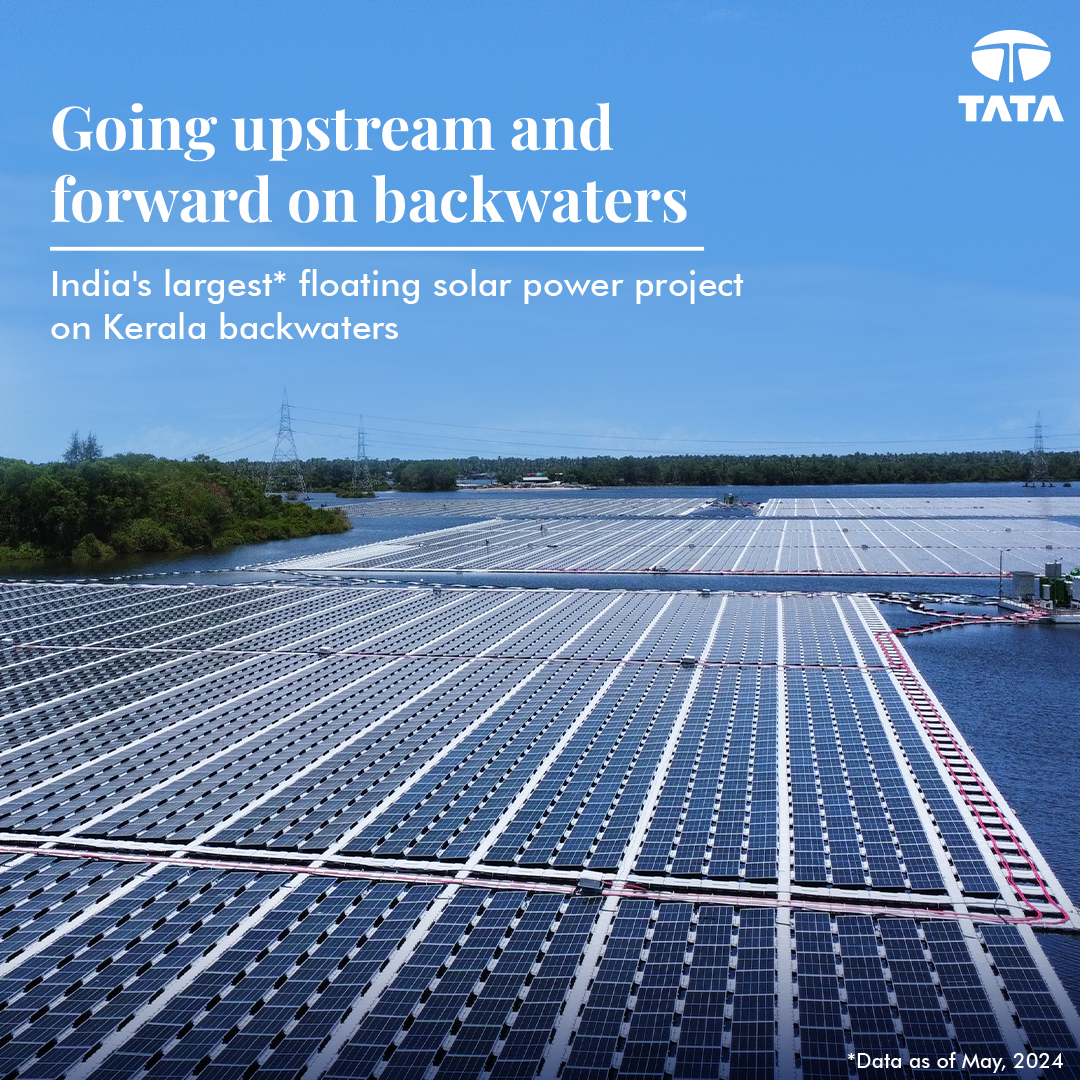 We have generated power from water, now we are generating power ON water- a landmark project for our collective sustainable future. #ThisIsTata #TataPowerRenewableEnergy 

@TataPower @_TPREL_