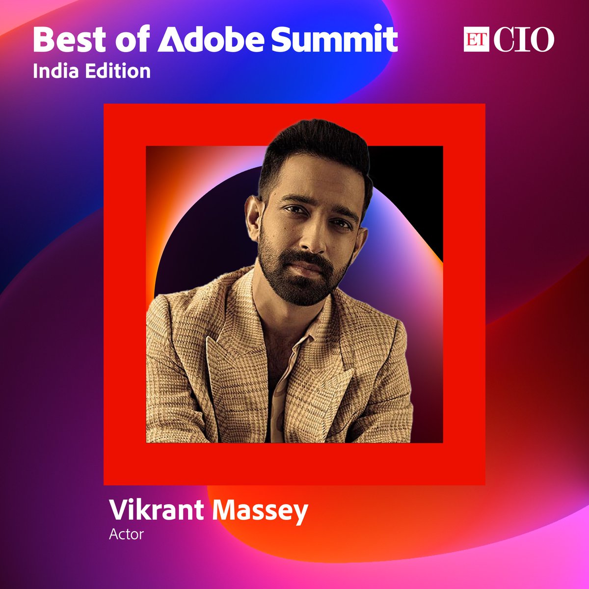 Join us at #BestofAdobeSummitIndia on May 14 in #Mumbai to hear directly from 𝐕𝐢𝐤𝐫𝐚𝐧𝐭 𝐌𝐚𝐬𝐬𝐞𝐲 on his thoughts around success, the future of art & his journey. Register Now- lnkd.in/g7YYs33W #AdobeSummitIndia #BestOfSummit #BestofAdobeSummitIndia