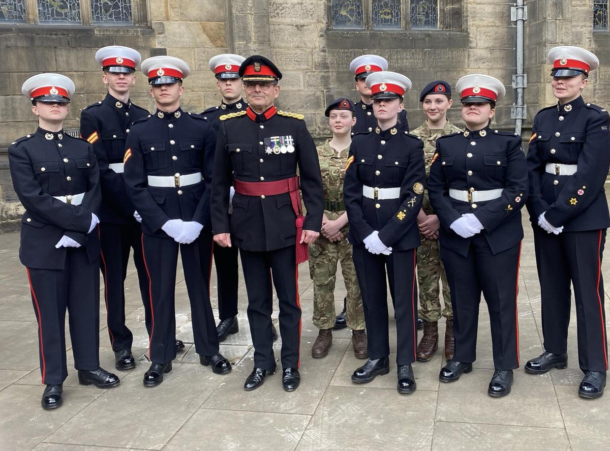 Always proud to turn out for the HMS Sheffield remembrance.  The cadets get the opportunity to  represent the @RoyalMarines , @RoyalNavy  and @SeaCadetsUK . Most importantly they represent the very best of #youngpeople in #sheffield