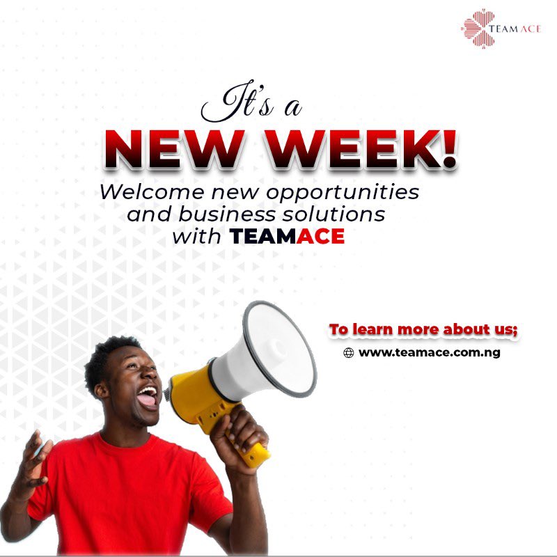 Welcome fresh opportunities and innovative business solutions with TeamAce 

Let’s make this week count!

#teamace #monday #innovation #outsourcingcompany