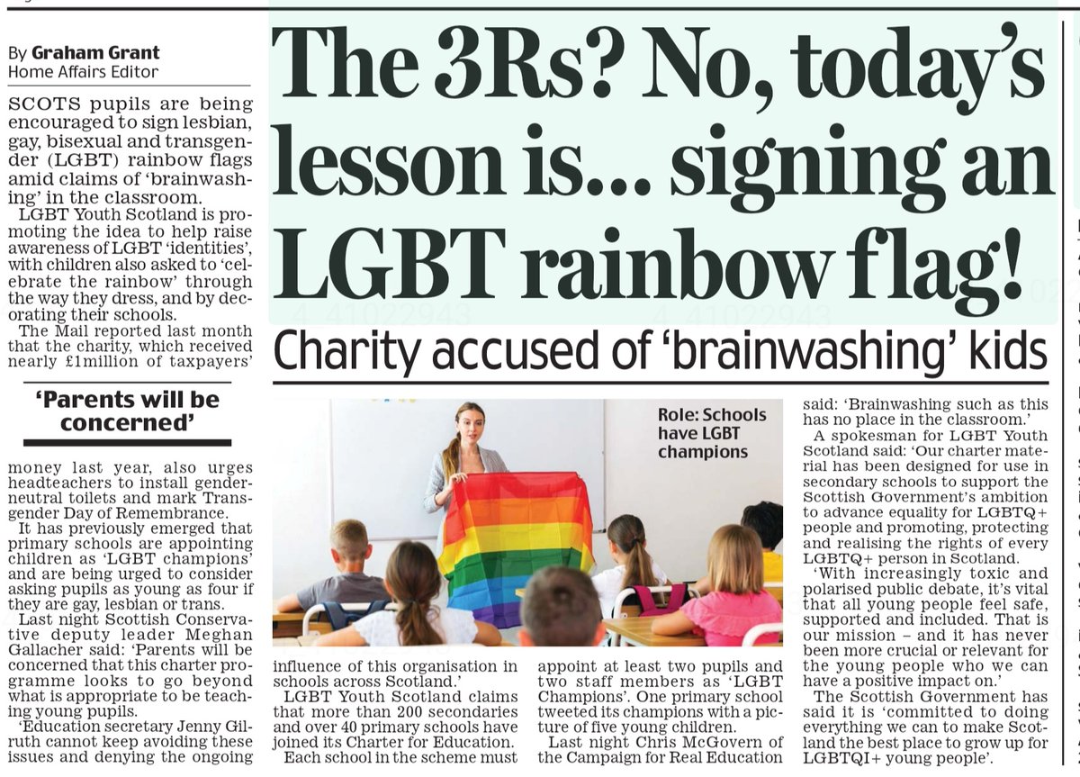 Pupils as young as four are being asked if they are gay, lesbian or trans. It's nothing but child abuse. Plain and simple.