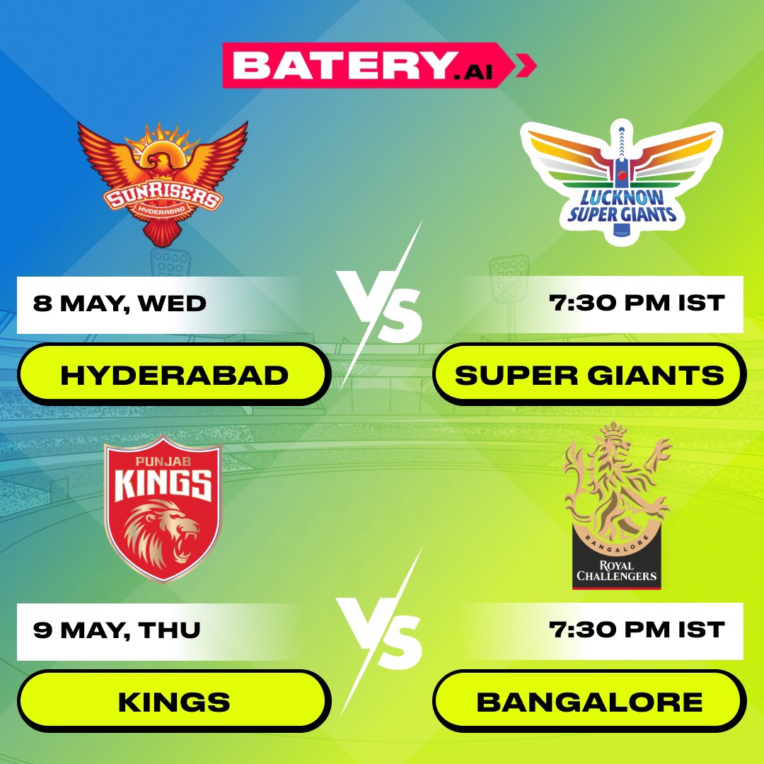 batery_ai's tweet photo. Get ready for an exciting week of cricket 🏏

Check out upcoming matches 💪🏽

And let’s watch together 🚀 https://t.co/O9WkdSkZf6