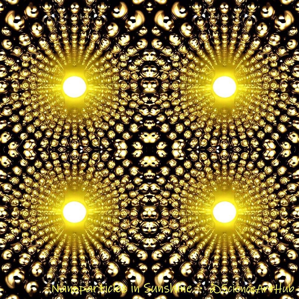 Science + Art = Nanoparticles in Sunshine. Look at this image for 5-10 s. Do you see an optical illusion or an unusual shining? #sciart #scicomm #science #microscopy #chemistry This is a 3D pattern of illuminated gold nanospheres. Nanoparticles represent ultrafine particles that…