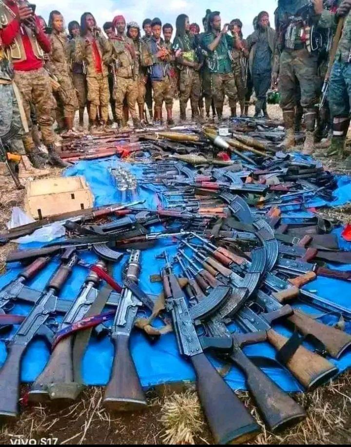 Our galant force rooting out Abyi Ahmed fashist regime force and confiscated large quantities of weapons. Our force heroism shall set Oromia  free through blood and Iron.