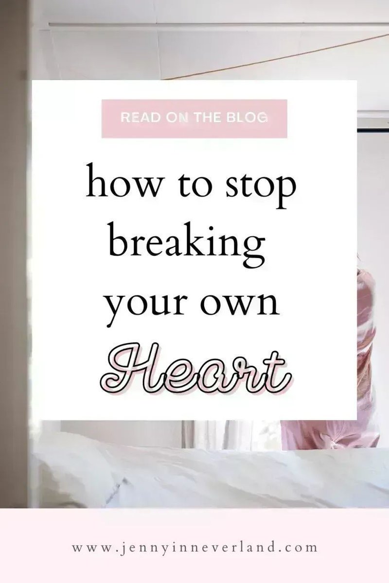 HOW TO STOP BREAKING YOUR OWN HEART: ⬇️ Lower your expectations ❌ Stop following people online that trigger you 🌪️ Catch yourself when you’re spiralling 💭 Work on your negative self talk Read more in this post: buff.ly/40CQQf4 #lbloggers #bloggerstribe #theclqrt