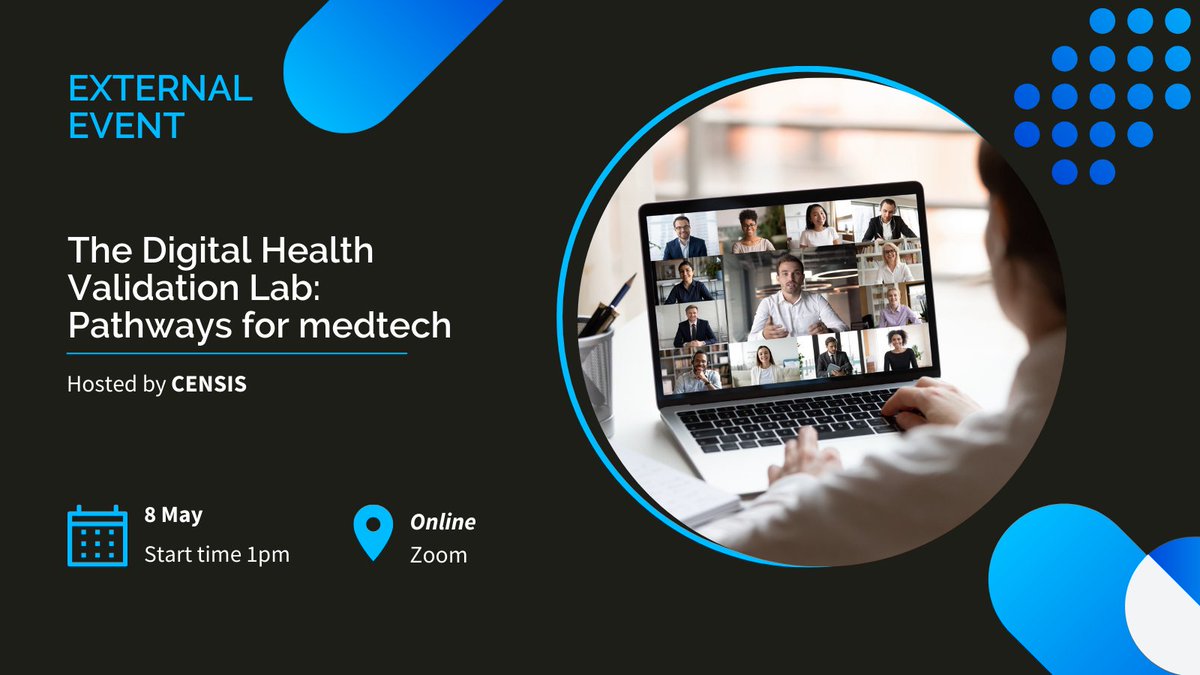 We're looking forward to joining @CENSIS121 for a virtual coffee and conversation session, themed around @UofGLivingLab's Digital Health Validation Lab, addressing the adoption of healthcare innovations into clinical practice. Sign up to take part 👉 bit.ly/3Jzor3F