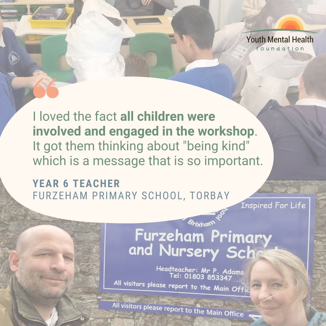 Joel and Natalie had a fantastic time delivering our workshops with Furzeham Primary School in Brixham.

Read more about our assemblies and workshops: youthmentalhealthfoundation.org/believe-in-you…

#mentalhealth #schools #devon #torbay #brixham #neurodiversity #primaryschools