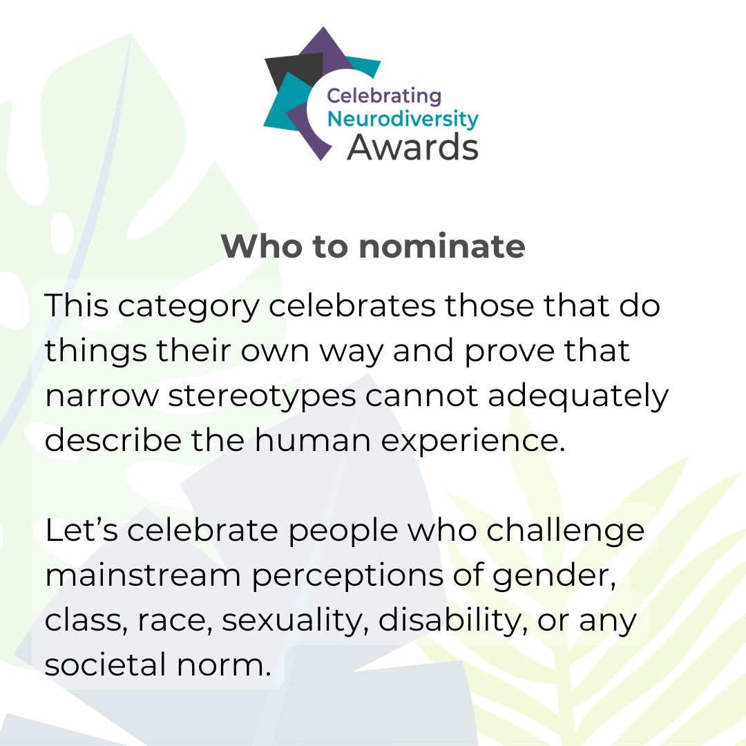 Nominations for the #CelebratingNeurodiversityAwards go live tomorrow! 

Today we will be sharing the categories for 2024 🏆 

This year there will be five winners per category because it is always SO difficult for our judges to choose just one!

#CNDawards #Neurodiversity #DEI