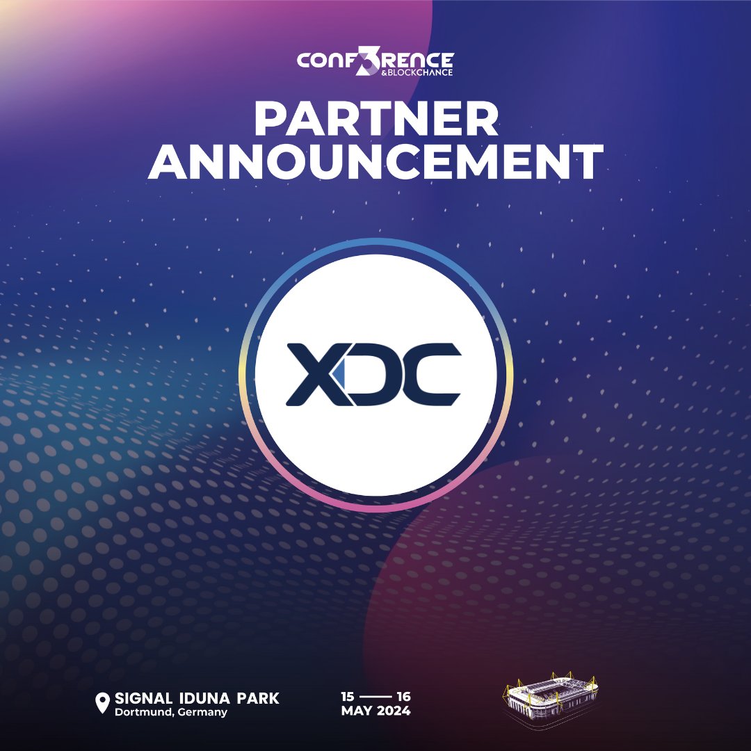 We're excited to announce @XDCFoundation as a partner for #CONF3RENCE! As an enterprise-grade, EVM-compatible #blockchain, XDC Network is set to revolutionize trade finance with its capabilities in tokenizing real-world assets and enhancing enterprise operations with unmatched…