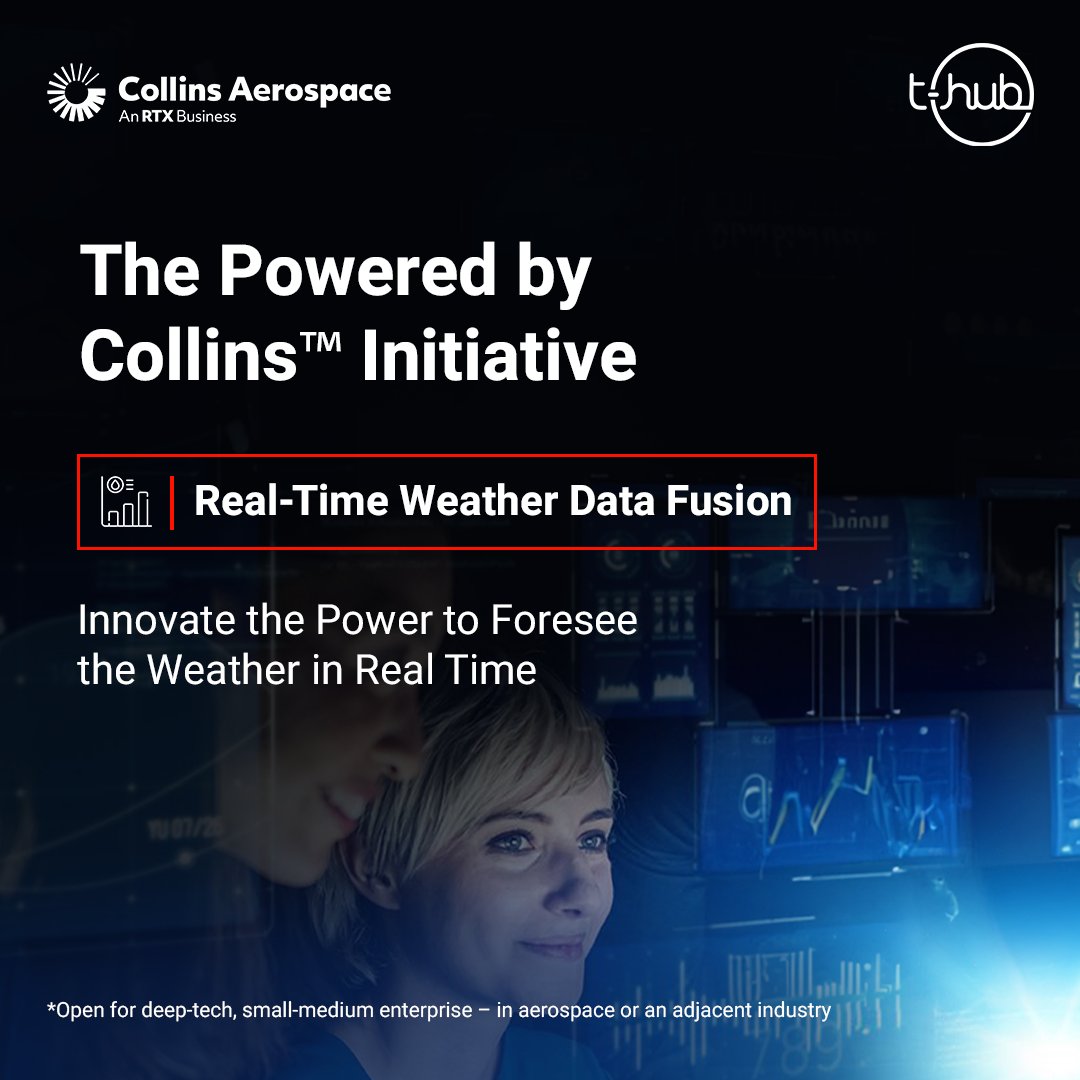 Rapidly changing #weather conditions impact the ability of the #global #transportation system to operate efficiently. Collins Aerospace, with T-Hub, is inviting #startups to develop advanced technologies that can foresee the weather in realtime. Apply: bit.ly/49KhwiB