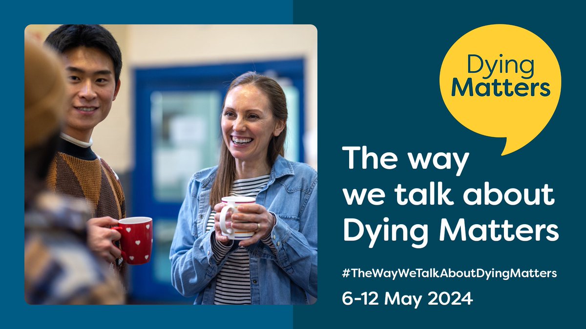 We’re supporting the @hospiceuk #DyingMatters campaign, because we agree that honest, timely conversations about death and dying are essential to good end of life care. We’ll be sharing information and resources that we think can be helpful, so watch this space... #DMAW24