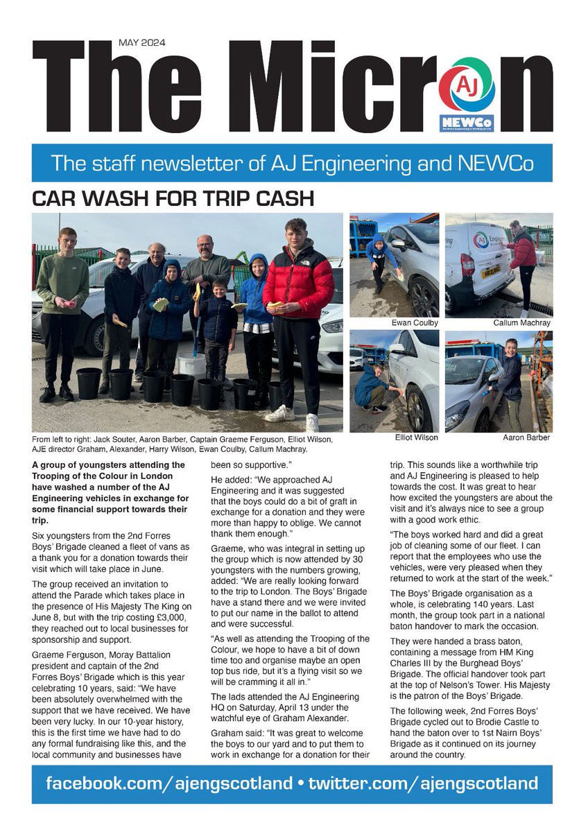 The latest edition of the company newsletter is now available to enjoy. 

You can find the newsletter and other updates at: 

AJ Engineering: ajengineering.co.uk/news/

NEWCo: newcolimited.co.uk/news/

@moraychamber @LochaberChamber